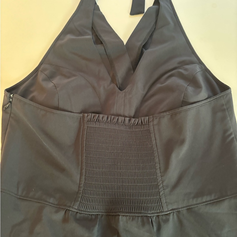 ATHLETA Sz 10 Black Halter Neck Dress - Picture 7 of 11
